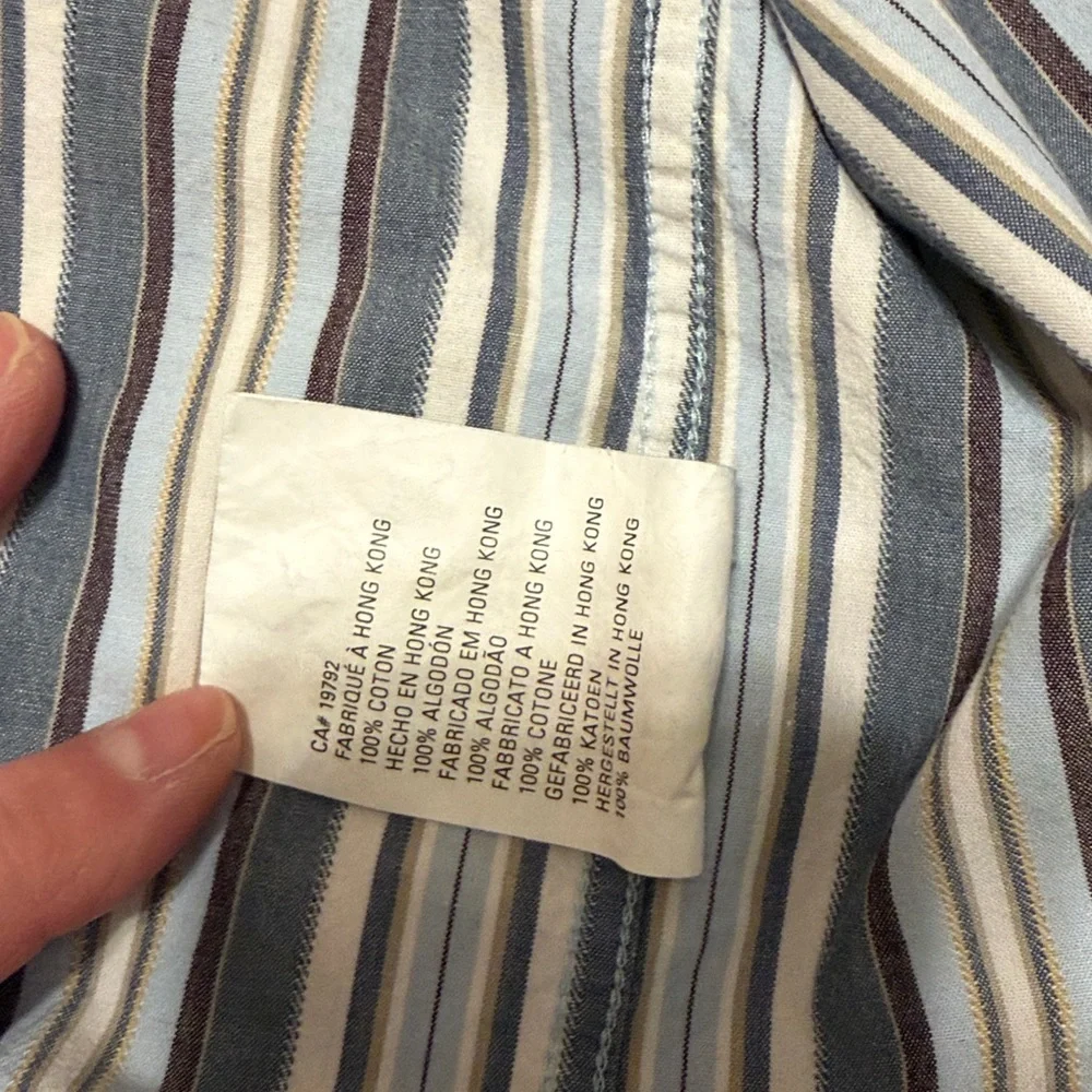 Timberland long sleeve stripe button down casual dress shirt men’s XXL - Picture 10 of 10